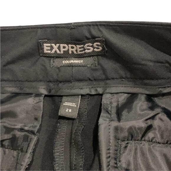 Express columnist jet black slacks. Size 2  short - Picture 2 of 7